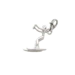  Rembrandt Charms Water Skier Charm with Lobster Clasp, 14k 