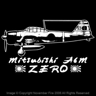 Zero Shirt Mitsubishi A6M Zero Japanese Navy WW 2  