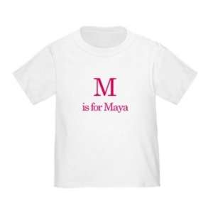  Personalized M is for Maya Infant Toddler Shirt Baby