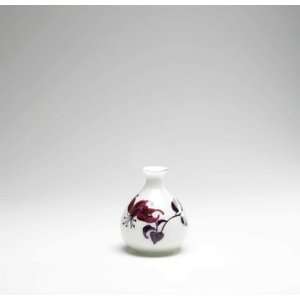   02910 Small Lily Vase, White and Purple Finish