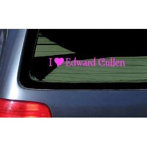  I Heart Edward Cullen Twilight Vinyl Decal Sticker   Pink 