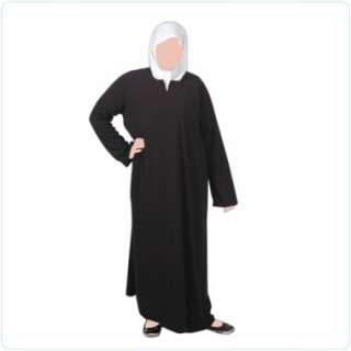 Black simple Abaya jilbab islamic clothes dress muslim  