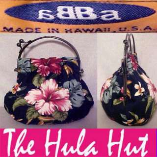 ABBA Hawaiian Hibiscus BARKCLOTH PURSE Handbag NWOT  