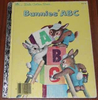 BUNNIES ABC childs Little Golden Book  