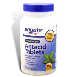 Antacid Tablets, Extra Strength, 100 Chewable   Equate  