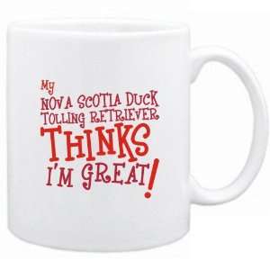    My Nova Scotia Duck Tolling Retriever Thinks I Am Great  Mug Dog
