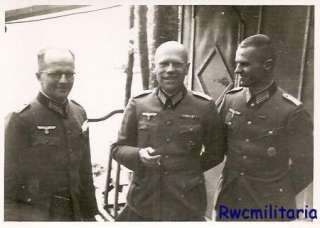 ELEGANT Trio Veteran Wehrmacht Officers Posed w/ Awards Worn  