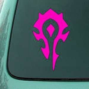 WORLD OF WARCRAFT HORDE PVP   WOW   6 HOT PINK   Vinyl Decal Window 
