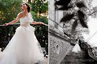 RARE Marchesa Delilah Couture Wedding Dress Gown & Veil  