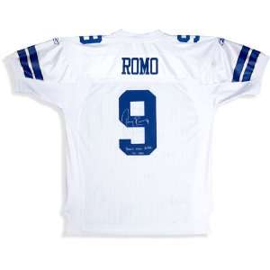 Tony Romo Autographed Dallas Cowboys White Jersey Inscribed Team 
