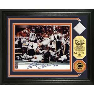 Walter Payton Chicago Bears   Up and Over   Autographed 24KT Gold Coin 
