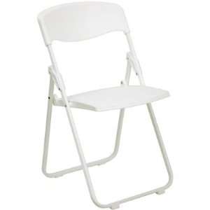   Heavy Duty Plastic Folding Chair in White [Set of 6]