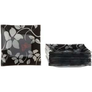  Design Imports DII Black/White Wallflowers Glass Serving 