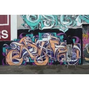 GRAFFITI ARTIST PAINTING WALL LIMITED PRICE SALE DISCOUNT 25% STUNNING 