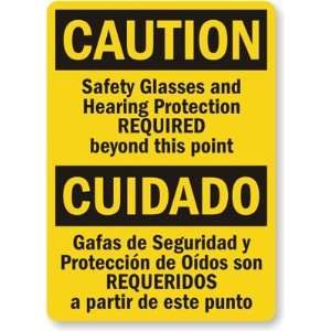  Caution Safety Glasses And Hearing Protection Required 