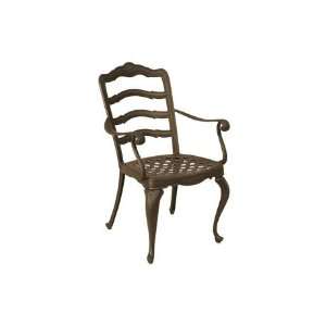   Metal Arm Dining Chair Vintage Granite Rust Finish