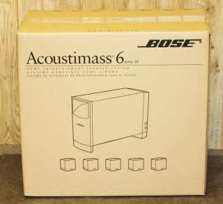 New & Sealed Bose Acoustimass 6 Series III (3) Speaker System 