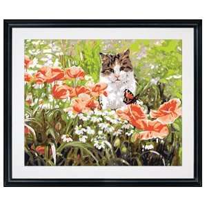  Plaid 21701 Paint By Number Kit, Cats Garden, 16 Inch by 