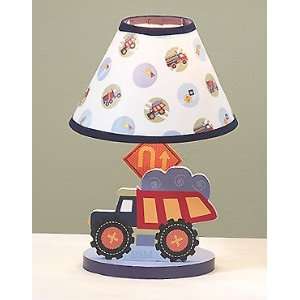    Bedtime Originals Wiggle Wagon Lamp with Shade   Blue Baby