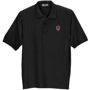  Indiana Hoosiers Black Pique Polo Shirt