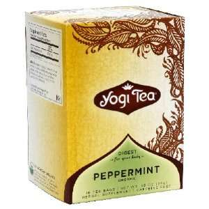 Yogi Herbal Tea, Purely Peppermint, 16 tea bags (Pack of 3)  