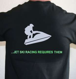 JET SKI RACING BALLS T SHIRT JUST RIDE PWC WATERCRAFT  