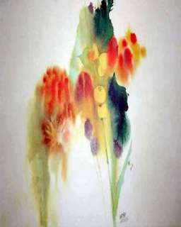   watercolor brush. She says that her watercolor paintings “evoke the