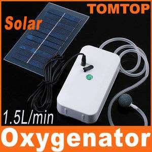 Portable Solar Power Panel Oxygen Oxygenator Air Pump Aerator Pool 