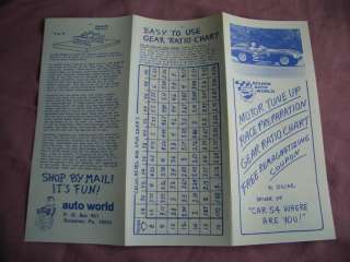 Auto World Slot Car Tune up Race Prep Folder Vintage 1960s  