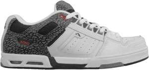 ADIO MENS DOMAIN SKATER SHOES/SNEAKERS WHITE/GREY/RED NEW $52  