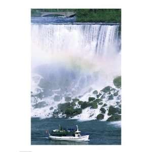com PVT/Superstock SAL1288758 Boat in front of a waterfall, American 