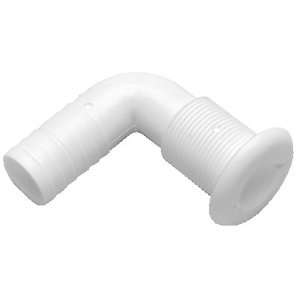   90 degree Thru Hull TH7592DP 3/4 inch hose Plastic