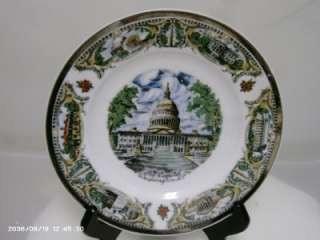 Vintage Collector Plate Of The Capital Washington, D.C.  