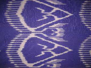   Great Uzbek Hand Knitted Fabric Ikat Adras   silk with cotton  