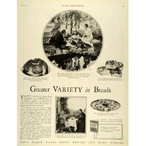  1927 Ad Fleischmann Co. Yeast Pecan Rolls Dessert Food 