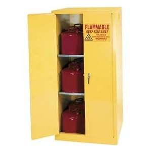   Two Door Manual Close Flammable Liquid Storage Cabinet   Safety Yellow