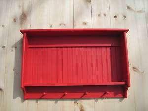 New Wall Shelf w/ Pegs Wooden Country Style Shelves  