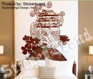 Vinyl Wall Decal Sticker Traditional Japanese Building  
