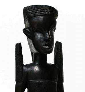   Statue Figurine Hand Carved Art Africa African Woman Wood  