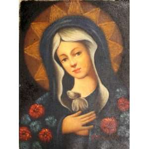  Our Lady / Virgin Mary Icon Painting Hand Painted Oil on 