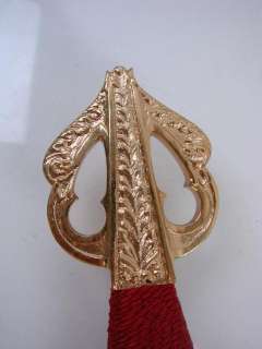 Ottoman Empire Replica Sword Straight Blade Gold Handle Steel Devil 