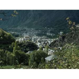 Les Escaldes in Foreground and Andorra La Vella, Andorra Photographic 