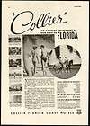1937 Print Ad COLLIER Florida Coast Hotels W Palm Beach