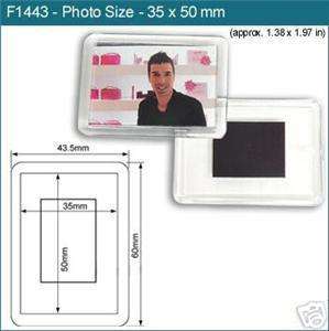 50 Blank Acrylic Fridge Magnets PIC 35x50 Insert F1443  