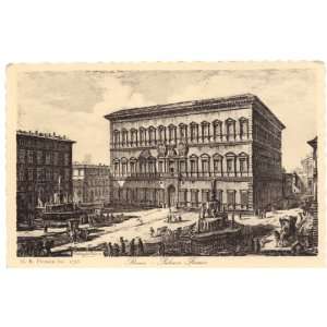   1930s Vintage Postcard Palazzo Farnese   Rome Italy 