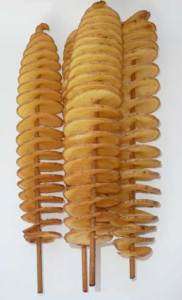 Tornado Potato Bamboo Skewers Twisted Spiral Espiropapa  