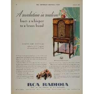  1930 Vintage Ad RCA Screen Grid Radiola Radio Cabinet 