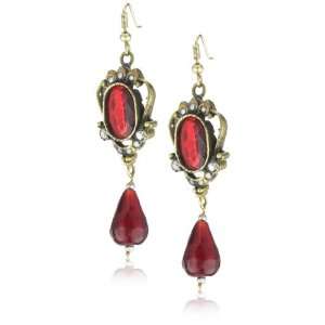   Taara Mughal Collection Vintage Garnet and Crystal Earrings Jewelry