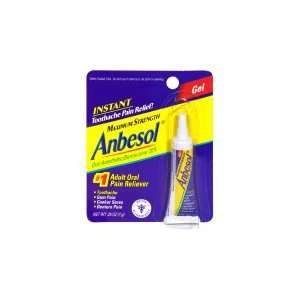  Anbesol Oral Anesthetic Maximum Strength Gel   0.25 Oz 