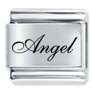   Edwardian Script Font Name Angel Laser Italian Charm Pugster Jewelry